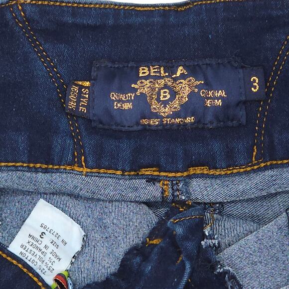 BELLA Jeans Womens 3 Blue Skinny Ankle Jeggings Low Rise Medium Wash Denim - Picture 7 of 12